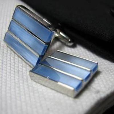 Three Stone Blue Cate Eye Cufflinks.jpg